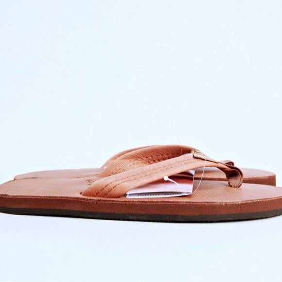 NWT Rainbow Women’s Luxury Leather Single Layer w/arch Support Flip Flops. - Picture 2 of 10